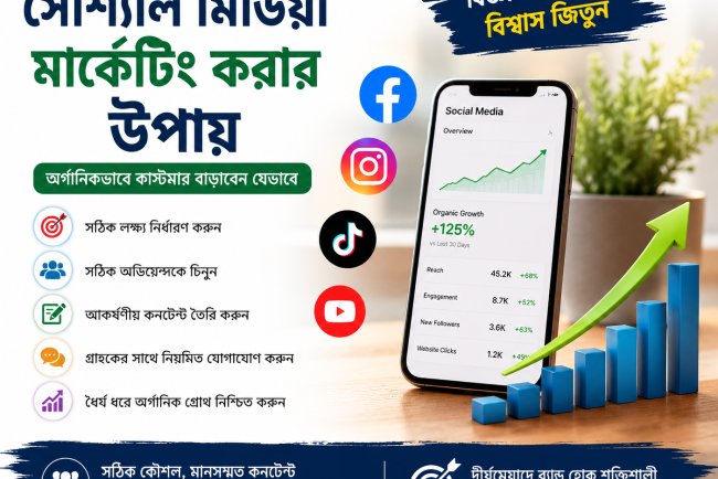 সোশ্যাল মিডিয়া মার্কেটিং করার উপায়: অর্গানিকভাবে কাস্টমার বাড়াবেন যেভাবে