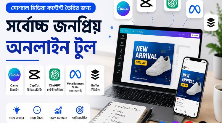 সোশ্যাল মিডিয়া কন্টেন্ট তৈরির টুল: সবচেয়ে জনপ্রিয় এবং কার্যকরী অনলাইন টুল ২০২৬