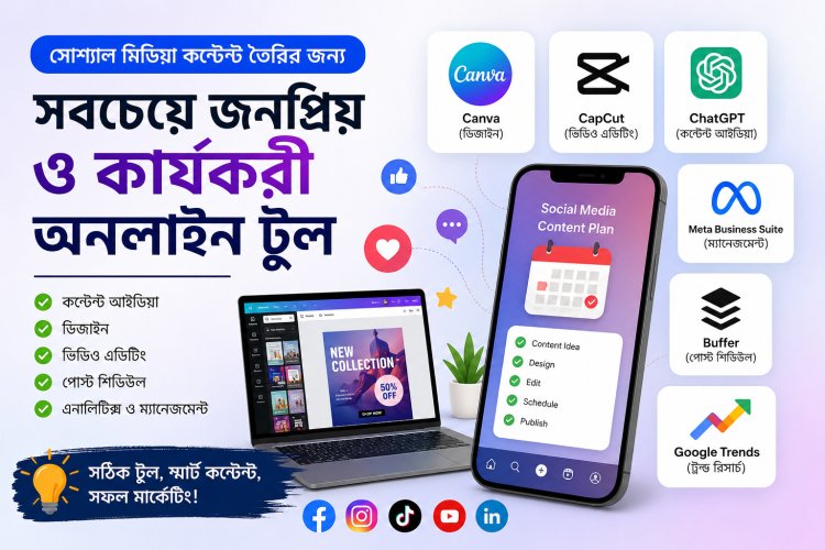 সোশ্যাল মিডিয়া কন্টেন্ট তৈরির জন্য সবচেয়ে জনপ্রিয় এবং কার্যকরী অনলাইন টুল