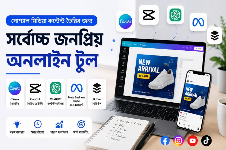 সোশ্যাল মিডিয়া কন্টেন্ট তৈরির টুল: সবচেয়ে জনপ্রিয় এবং কার্যকরী অনলাইন টুল ২০২৬